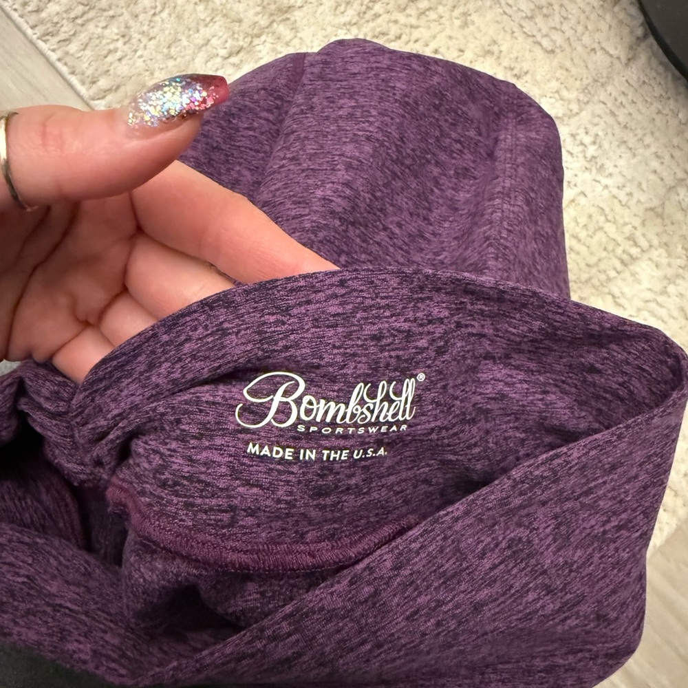 Bombshell Sportswear Heathered Purple Leggings